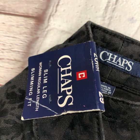 NWT Chaps Women Slim Leg Slimming Fit Jeans Size 20W Cabin Black M095 -18 - Picture 9 of 16